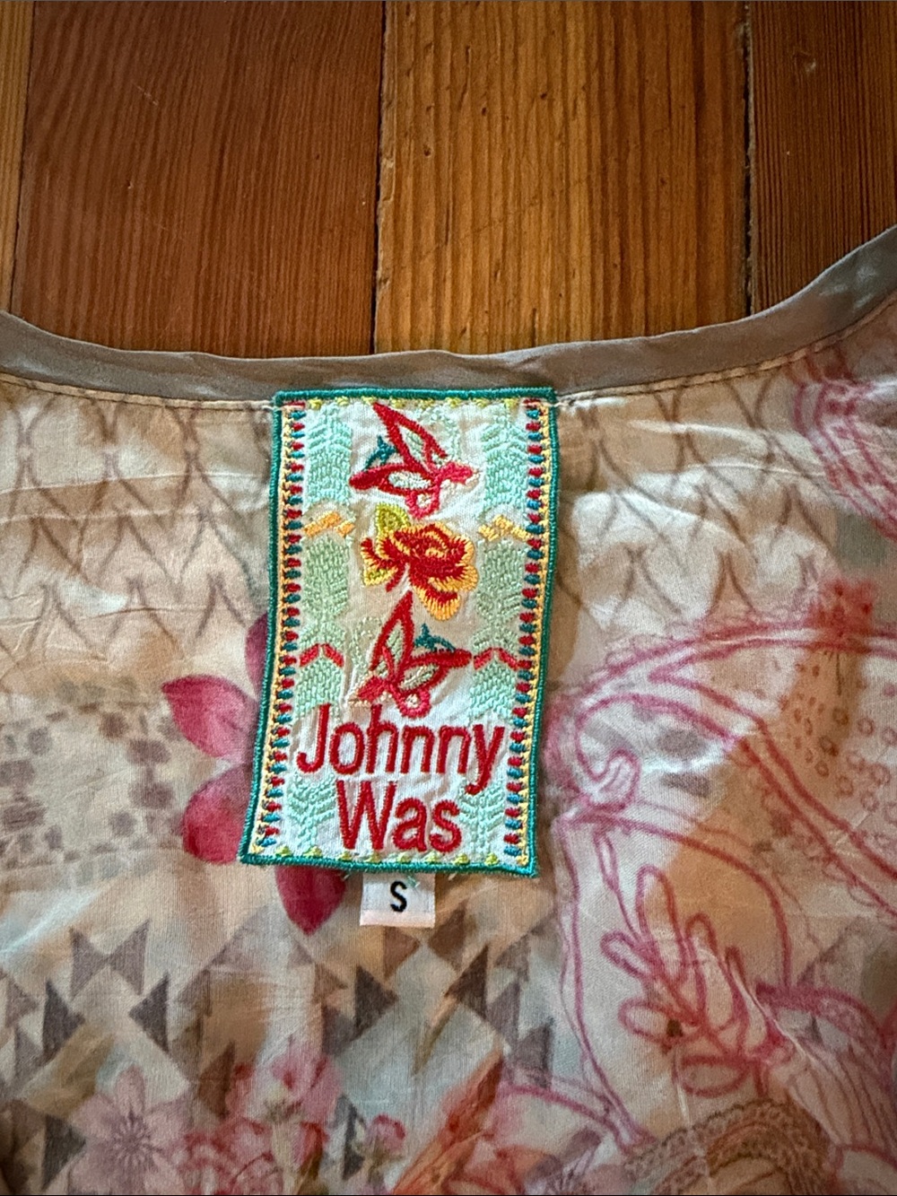 Johnny Was Multicolor Patchwork Mini Dress - Blue, Yellow, Green, Pink - Picture 2 of 8